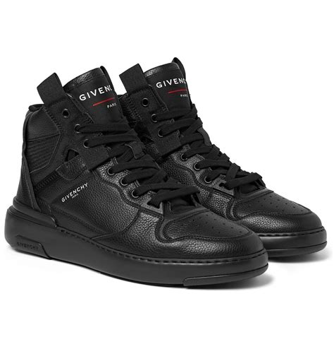 givenchy black urban street sneakers|givenchy wing high top sneakers.